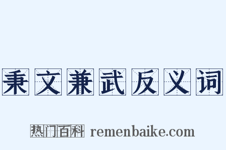 秉文兼武反义词是什么意思的图片